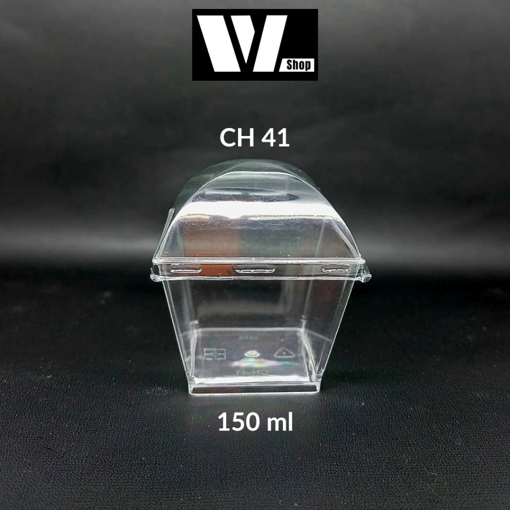 CH-41 Puding Cup 150ml / CH41 Gelas Puding 150 ml / Jelly Cup Akrilik / Tempat Dessert Buah Coklat