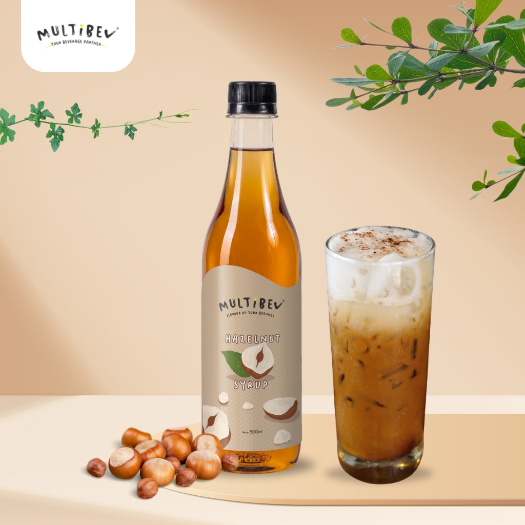 

MultiBev - Syrup Hazelnut Bottle 500ml - Sirup Minuman Rasa Kacang Hazel