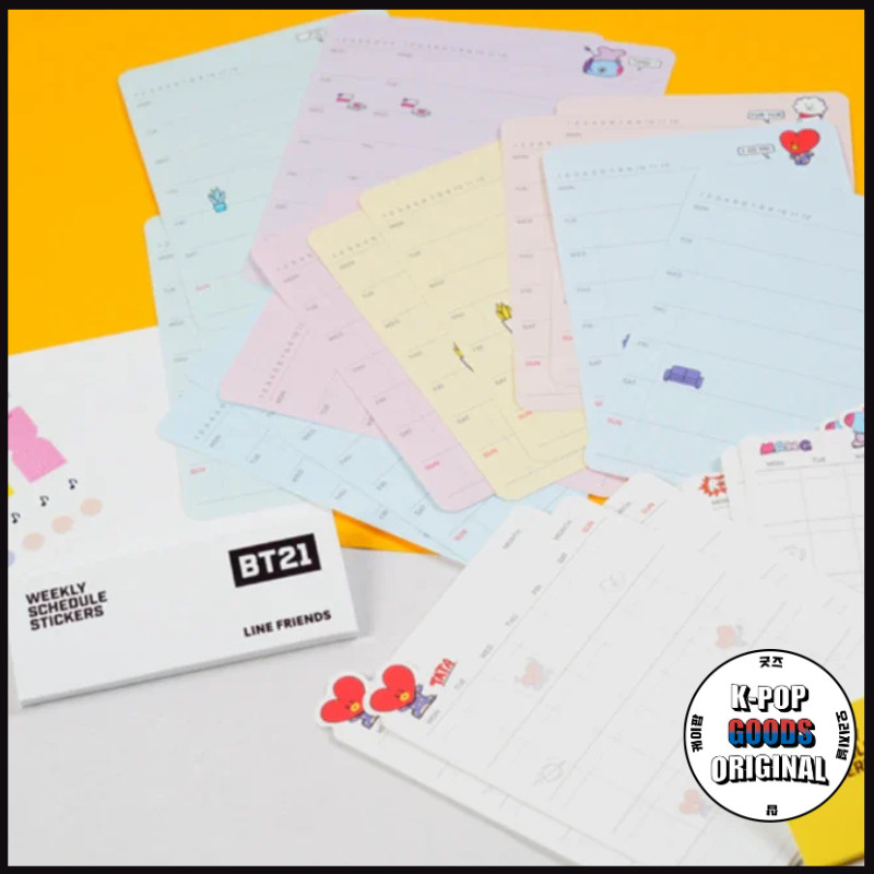 BT21 Weekly Diary Schedule Sticker
