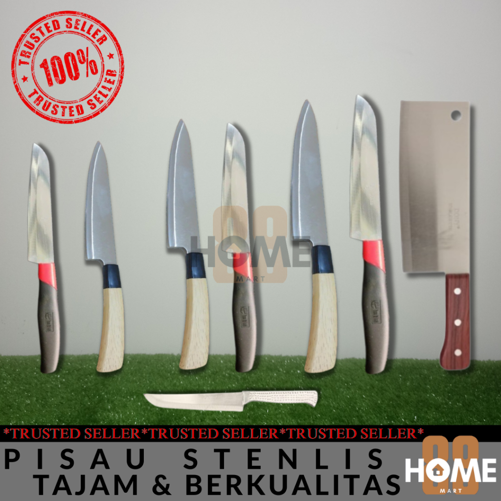 PISAU BUAH SAYUR / KNIFE POTONG DAPUR MOTONG KUPAS SAYURAN STAINLESS STEEL / PISAU DAGING KOKI JEPAN