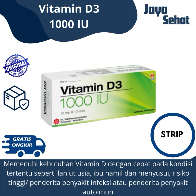 Vitamin D3 1000 IU (Per Strip)