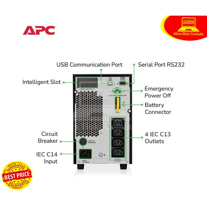 UPS ONLINE 2000VA APC 2000VA UPS APC SRV2KI-E