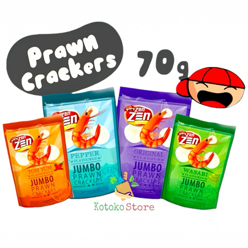 

Zen Zen Jumbo Prawn Crackers / Zenzen Snack Prawn Cracker Jumbo 70gr