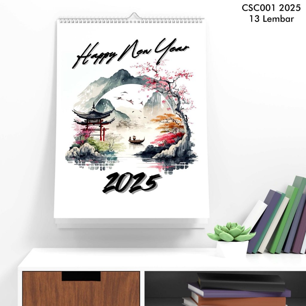 

Kalender Dinding 2025 Kawat Gantung Spiral Kalender Aesthetic Cina Style