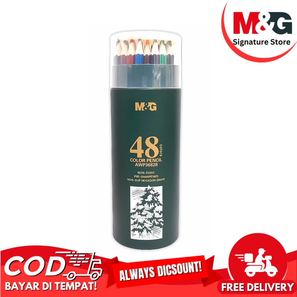 

Pensil Warna Bulat M&G Color Pencil 18 & 48 Warna #AWP34362 & #AWP36828 M&G