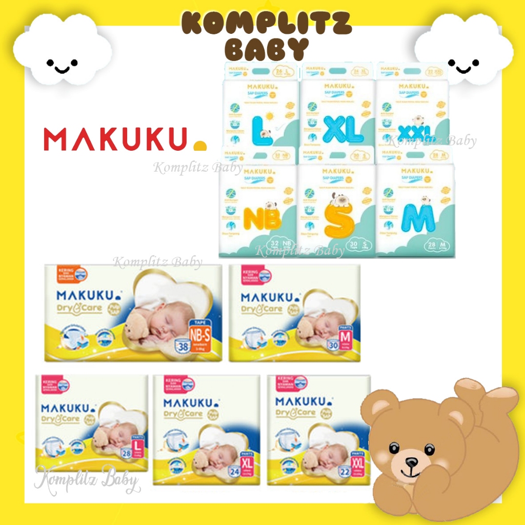 NEW! Makuku DryCare / Comfort Fit Perekat & Celana NB S M L XL XXL
