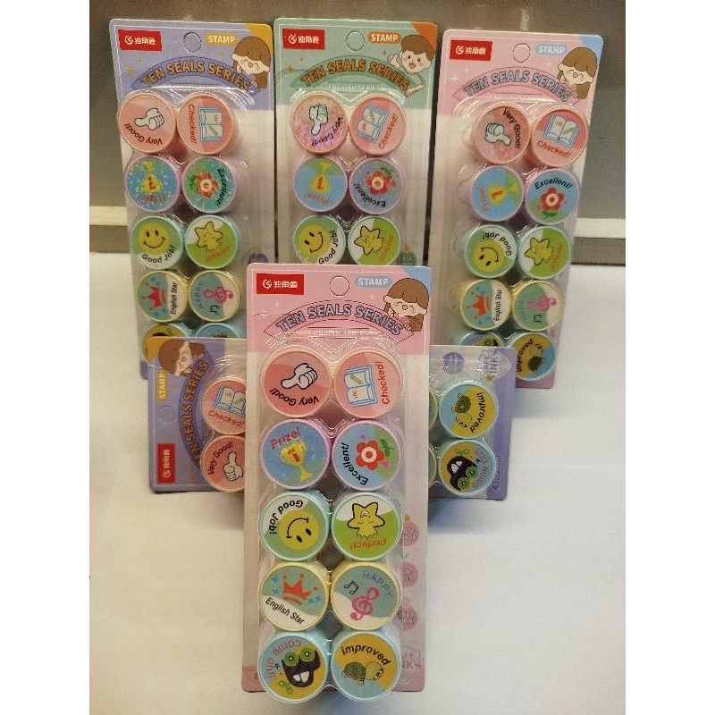 Stempel Reward Anak-Anak 10pcs || Stempel Anak TK || Cute Stamp || Stempel Lucu || Stempel Pengharga
