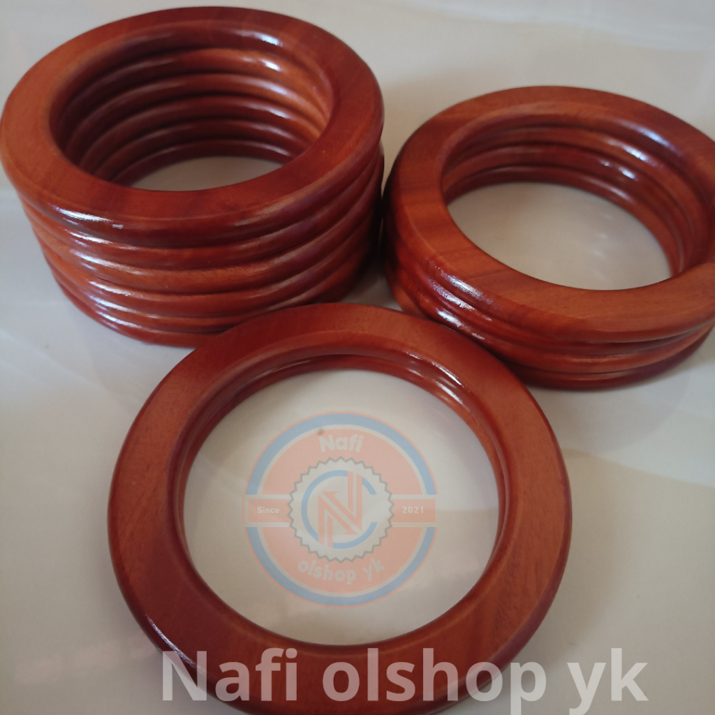 handle tas kayu bulat 12cm | ring kayu bulat macraame 12cm | pegangan tas dari kayu | jinjingan tas