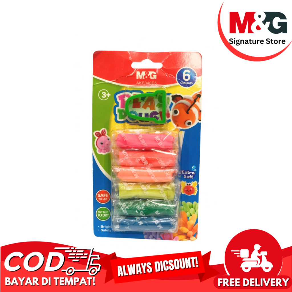 

Plastisin Play Dough 6 Warna M&G #AKE040E5 Creativity For Kids Play Dough + Cetakan - SET 6
