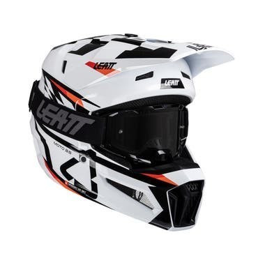 Helm Leatt Kit Moto 3.5 with Goggle 4.5 V25 White Helmet Leatt 3.5 Original