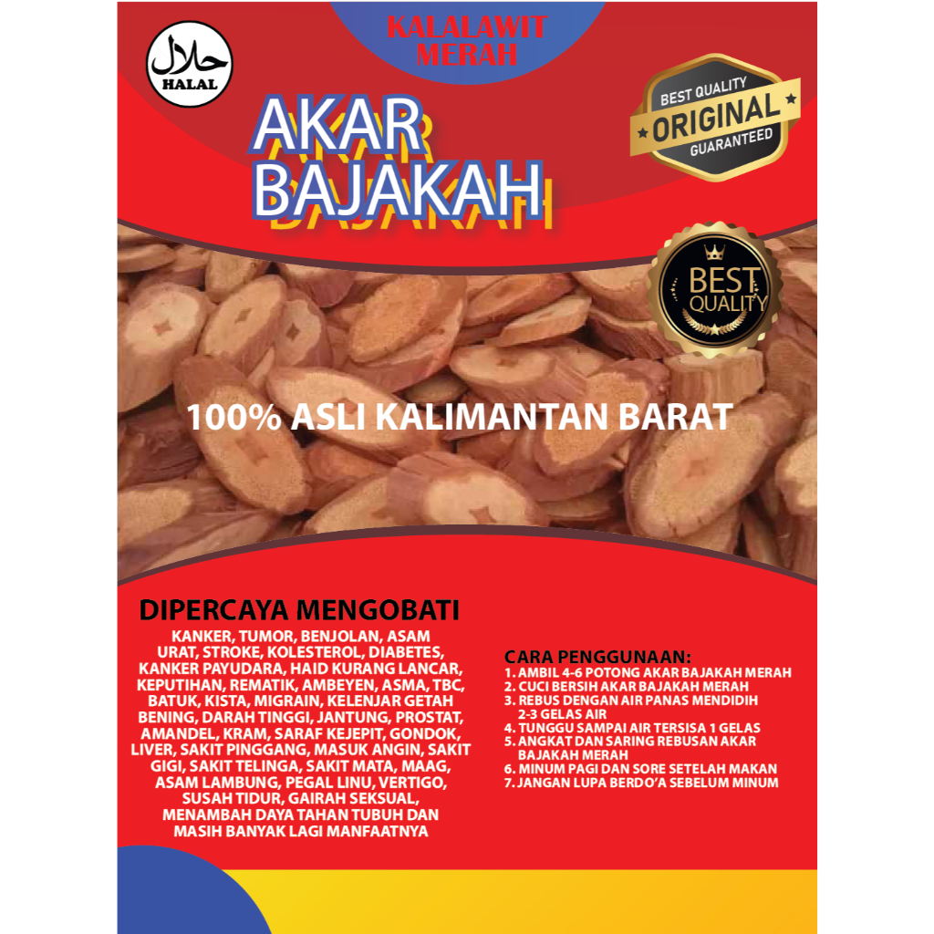 

500gr Akar Kayu BAJAKAH KALALAWIT MERAH Siap Seduh Obat Tumor dan Kanker (100% ORIGINAL) Asli Kalimantan