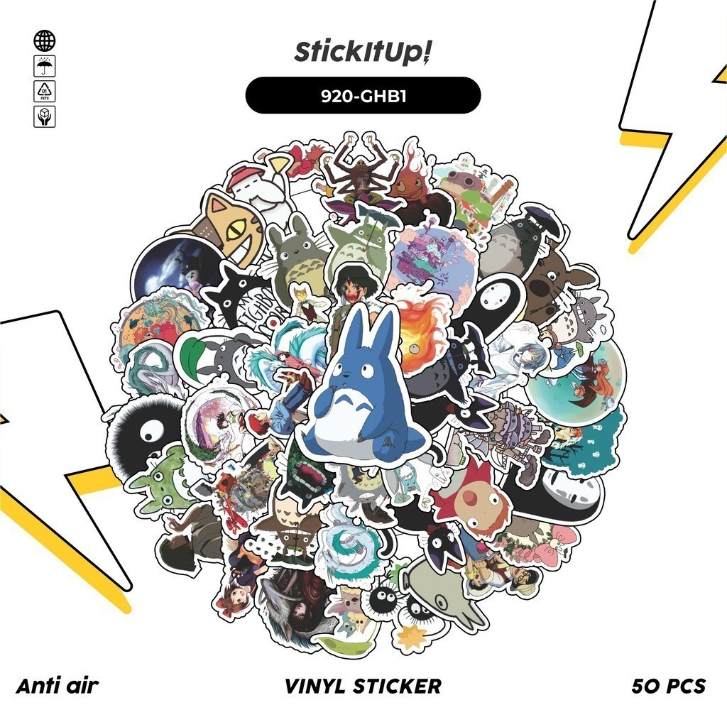 

COD✨ 100 PCS Stiker Ghibli / Vinyl Waterproof Anti Air / Sticker Anime Aesthetic Helm Buku Journal Koper Motor Casing HP Laptop Tumbler Botol Minum Sepeda IPad Tablet Polaroid Kulkas