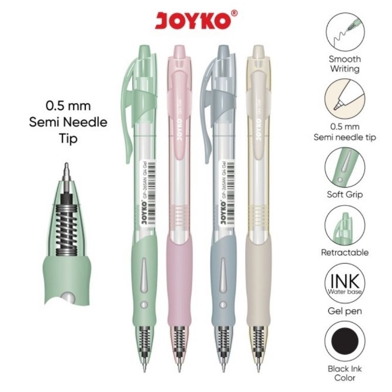 

KODE U96O Pulpen Joyko Q4 Gel GP265AN 12 Pcs