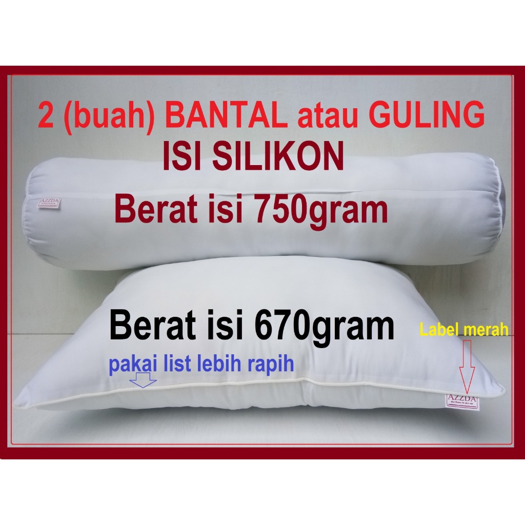 Bantal & Guling Silicon Azzda / Bantal Silicon / Bantal Guling Empuk