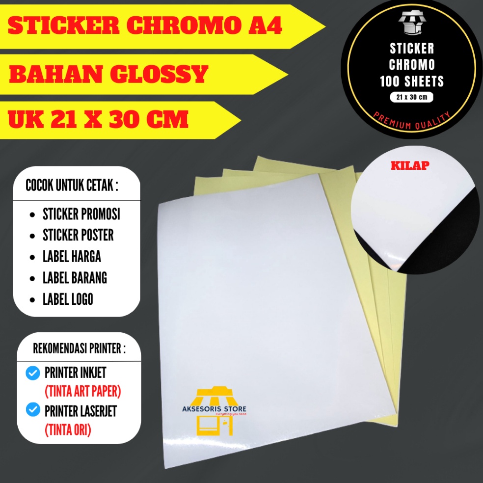 

KODE D4W STIKER LABEL A4 ISI 1 LEMBAR KERTAS STICKER A4