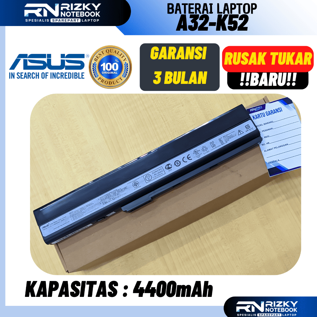 Baterai Original Asus A42, A42J, A42F, K52, A52, A52F, K42