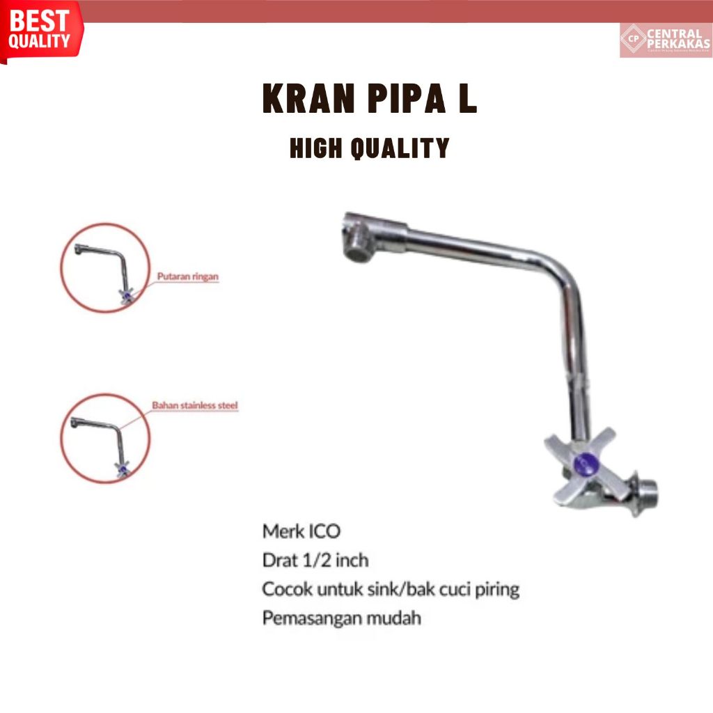 KRAN ANGSA PIPA L BALING / KERAN KRAN AIR WASTAFEL CUCI PIRING BALING NINJA