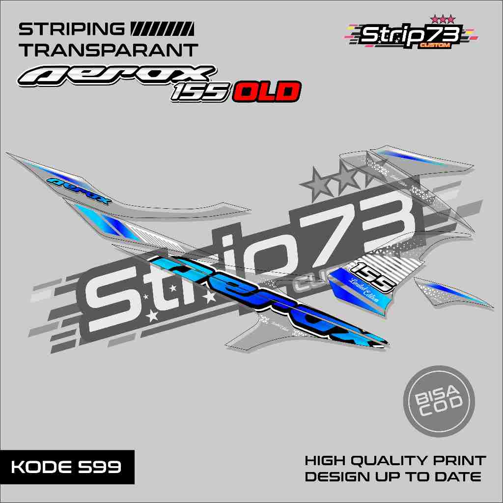 599 STRIPING TRANSPARAN AEROX OLD - STRIPING TRANSPARAN AEROX OLD PREMIUM GRAFIK