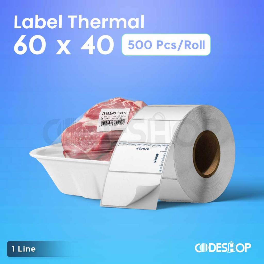 

Stiker Label Timbangan 60x40 mm Label Timbangan Core 1,5 Inch 500 Pcs