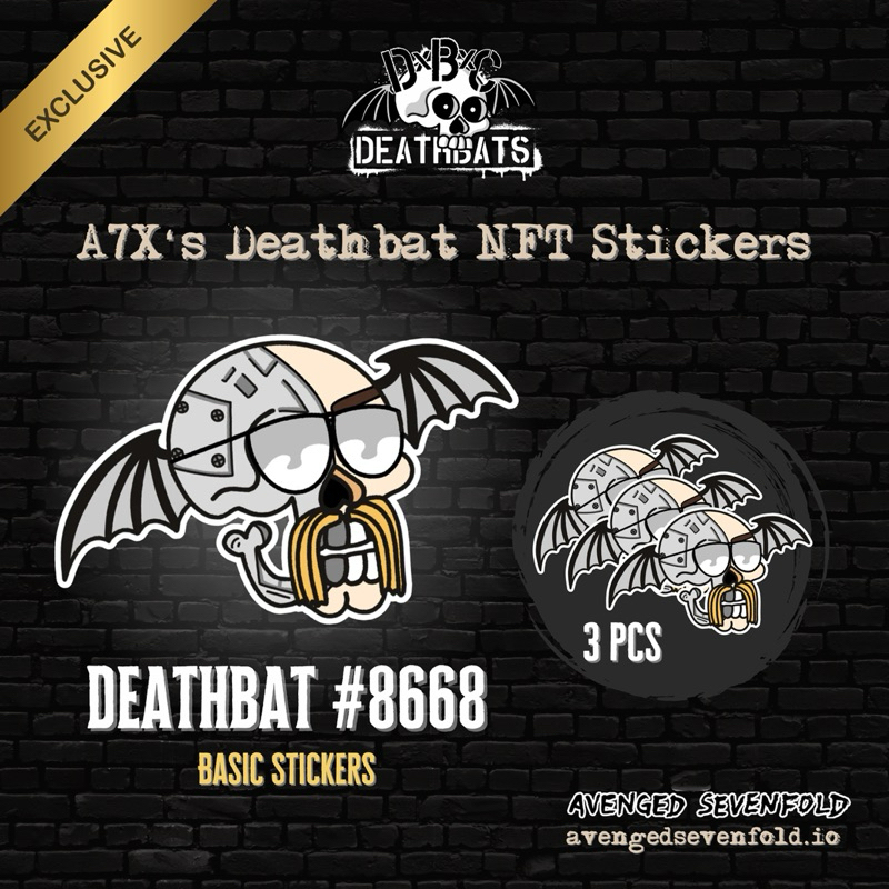 

STICKER/STIKER NFT DEATHBAT AVENGED SEVENFOLD A7X - DBC 8668