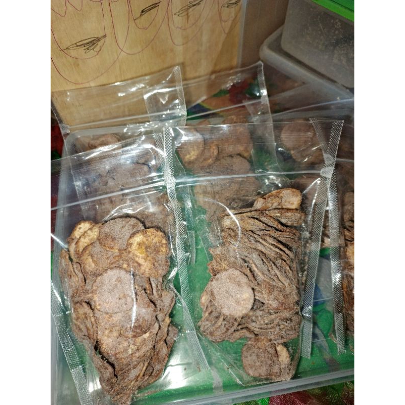 

keripik pisang kepok coklat