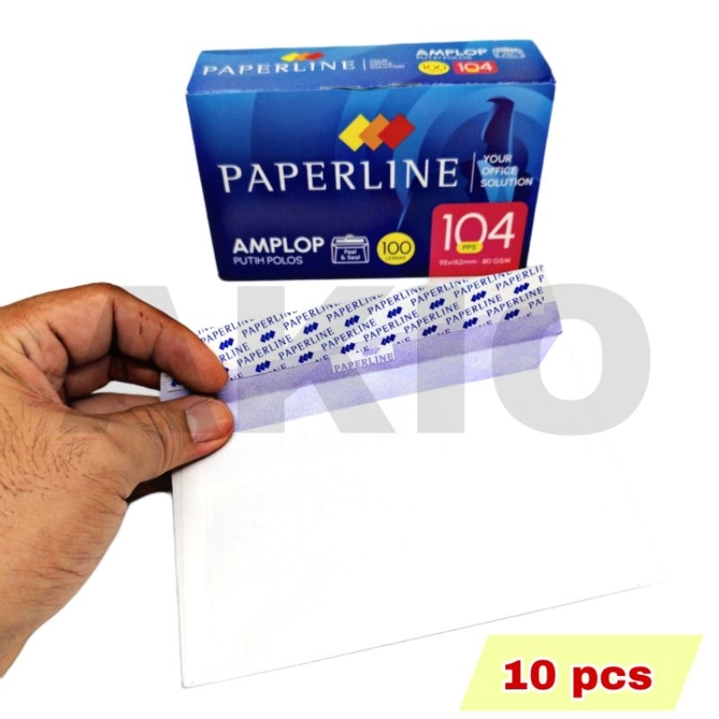 

Amplop Putih Kecil Panjang Perekat PAPERLINE 104 PPS (10 Pcs) Polos Mini Ecer