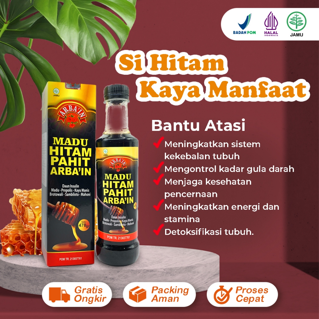 

Madu Hitam Pahit by Arbain 470gr