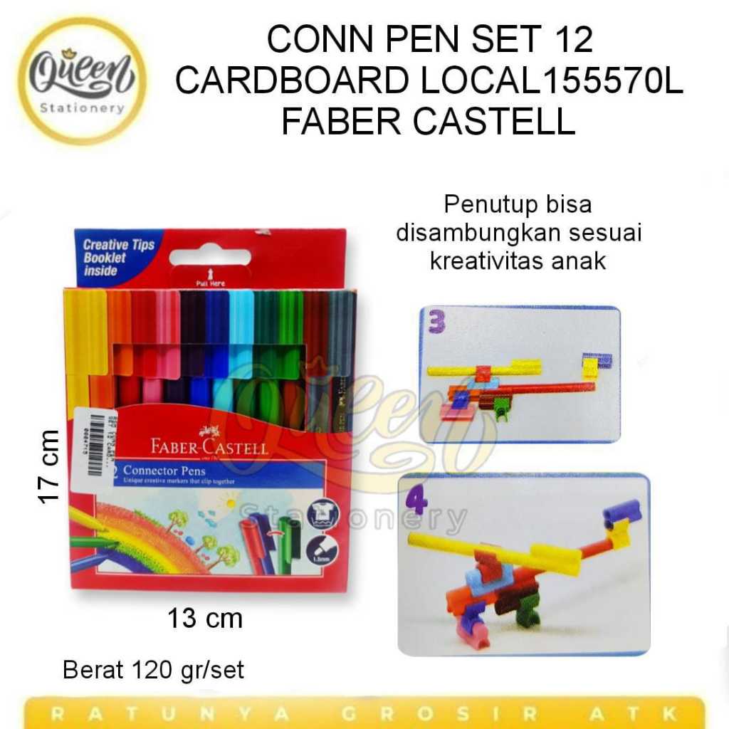 

1 SET CONN PEN SET 12 CARDBOARD LOCAL 155570L FABER CASTELL / SPIDOL WARNA