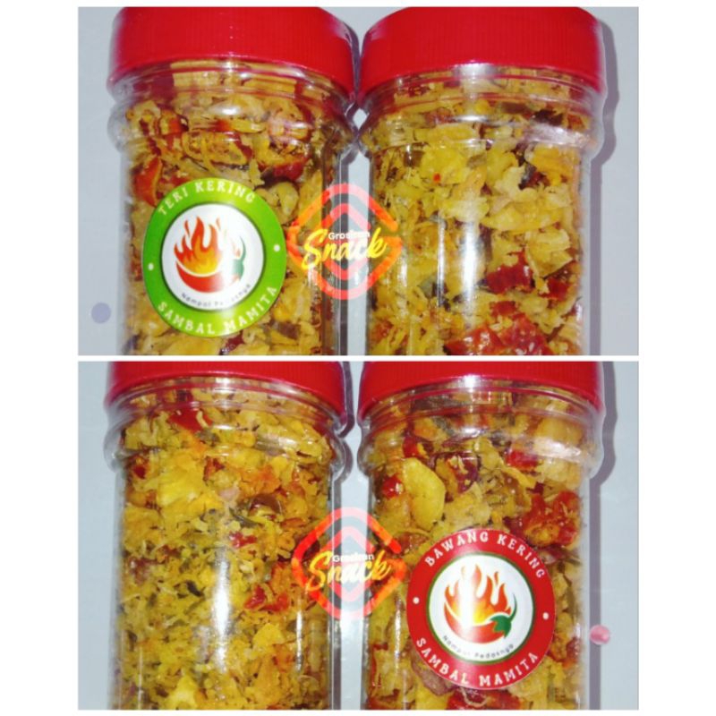

(80 GRAM per toples) SAMBEL BAWANG / SAMBEL TERI / SAMBEL KERING (mamita)