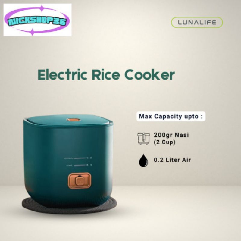 LUNA LIFE Magicom Mini Smart RiceCooker Portable 0.8L 200 Watt Listrik Travel Version Student Versio