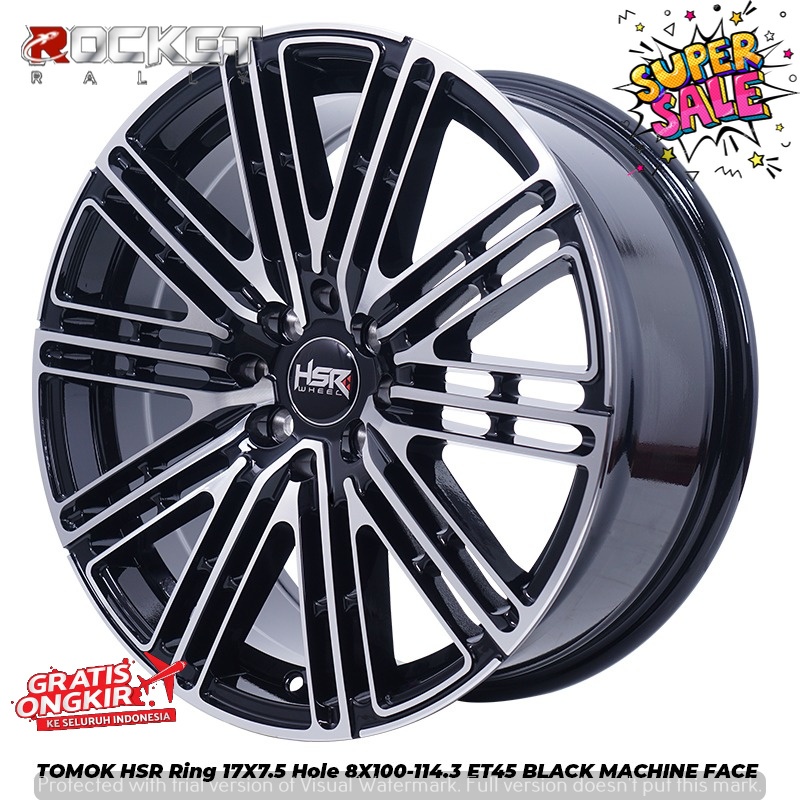 Velg Racing Murah HSR TOMOK Ring 17 Bisa untuk mobil Avanza Livina Mobilio Yaris Swift Confero Raize