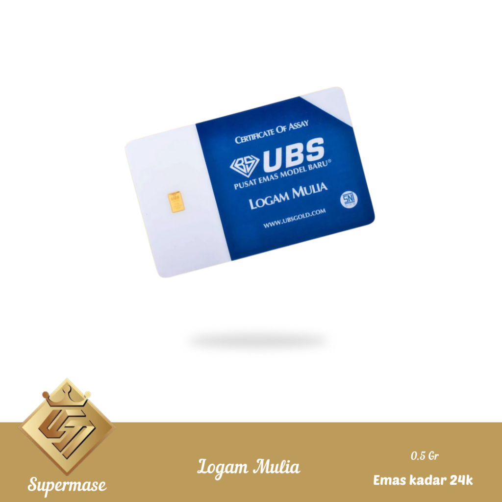 LOGAM MULIA UBS GOLD 0.5 GRAM - SUPERMASE