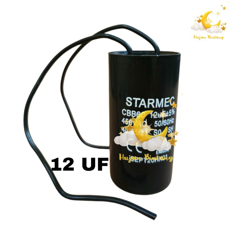 KAPASITOR MESIN CUCI 1 TABUNG CBB60 12UF AQUA HIJAB / KAPASITOR MESIN CUCI MERK AQUA HIJAB 1 TABUNG 