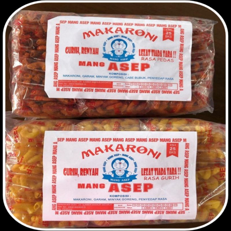 

Makaroni Mang Asep 1 pack isi 25pcs (pedas dan original)