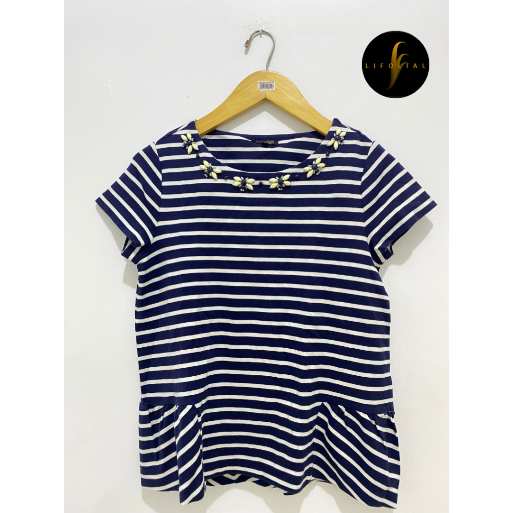 Short Sleeve Striped Shirt - Massimo Dutti - Size M [SECOND]