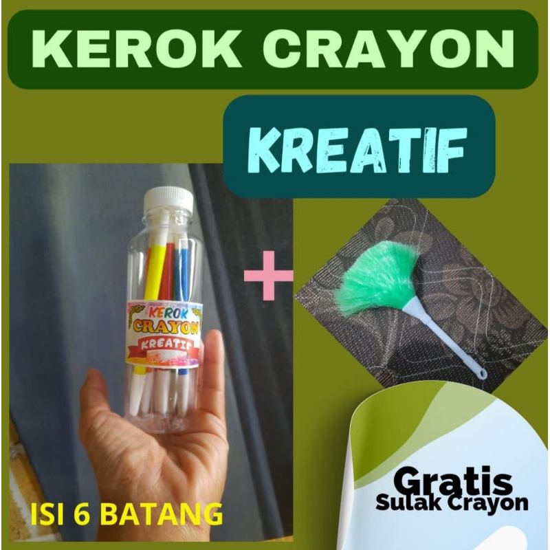 

Kerok Crayon Kreatif Isi 6 Mata Gratis Sulak Crayon