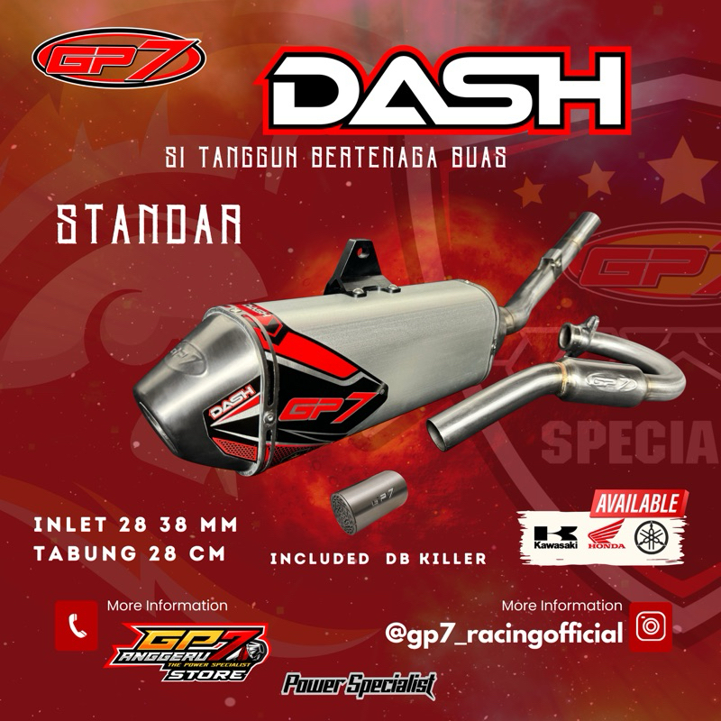 KNALPOT GP7 DASH KENALPOT GP7 KLX D-TRACKER CRF 150 WR155 STANDAR