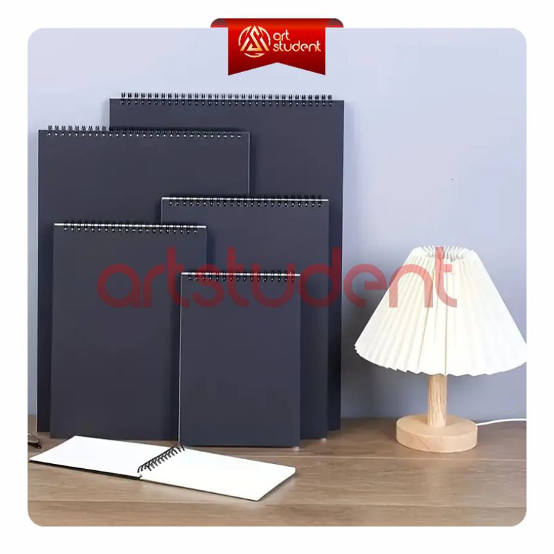 

(cover hitam) Buku gambar tebal Watercolor paper Watercolor Sketch book ring spiral 250GSM A5 A6 B5