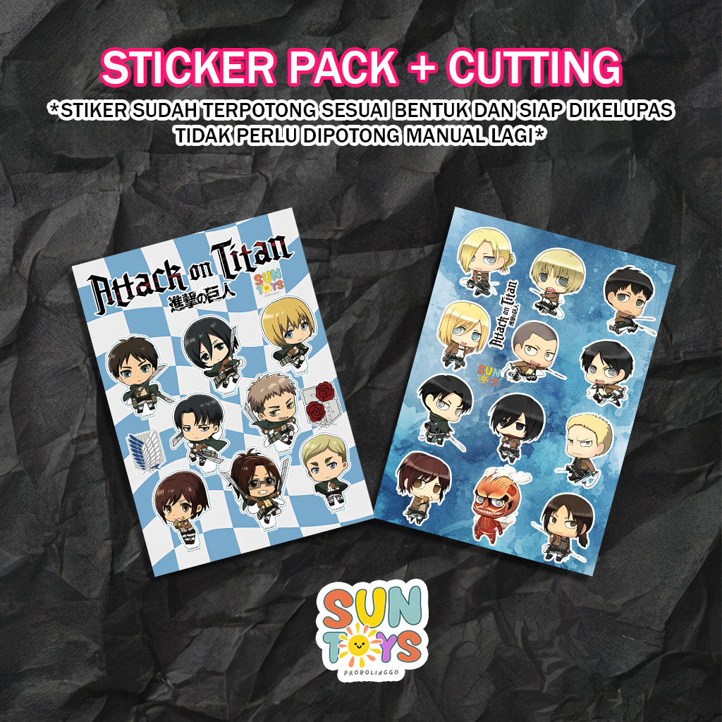 

☀ SUN ☀ Stiker Sticker Pack Anime Shingeki No Kyojin Attack on Titan UK A6 Cutting Kisscut