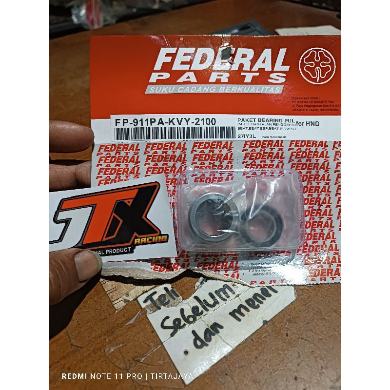 bearing pully assy honda beat karbu beat fi beat esp vario 110 125 150 federal parts HK 202918
