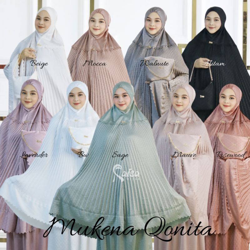Mukena Silky Premium Plisket Cantik Menutup Dagu Mewah Mukena Lebaran 2025 Model Terbaru