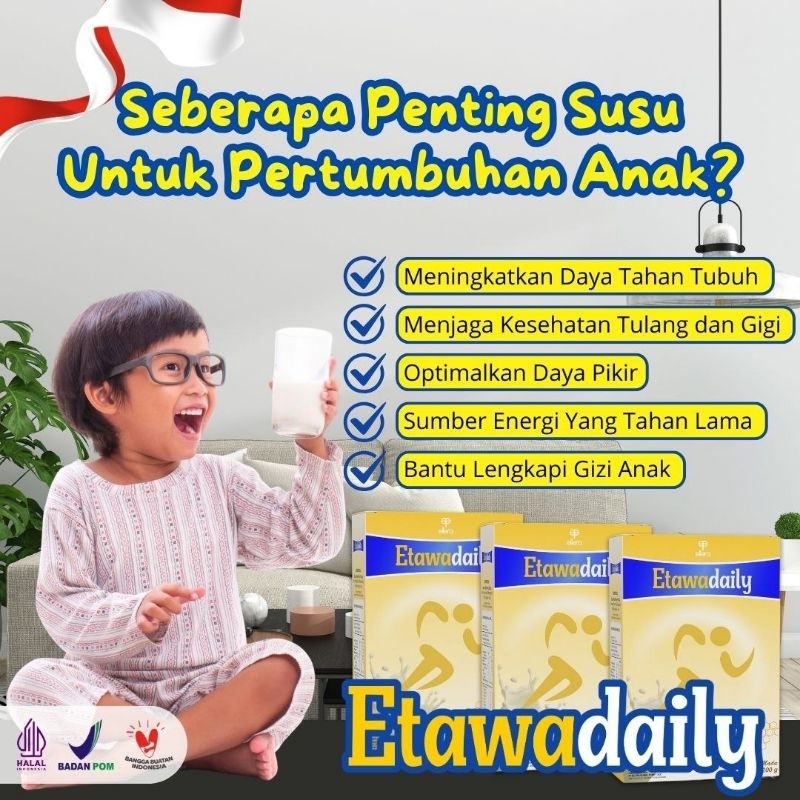 

Etawa Daily Susu Kambing 100% asli untuk pertumbuhan dn kesehatan si kecil