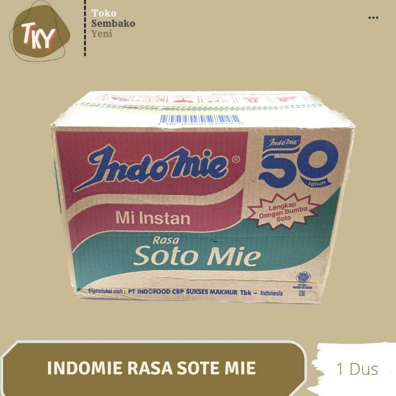 

Indomie Soto 1 Dus 40 pcs Mie kuah Rasa soto
