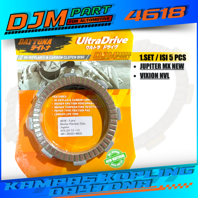 Kampas Kopling Racing  Vixion Nvl/Jupiter Mx New Original Daytona 4618