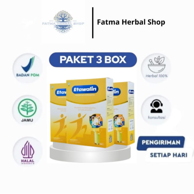 

( 3 BOX) Etawalin Susu Kambing Etawa Bahan Herbal Alami Ampuh Atasi Masalah Rematik, Nyeri Sendi Asli Resmi BPOM
