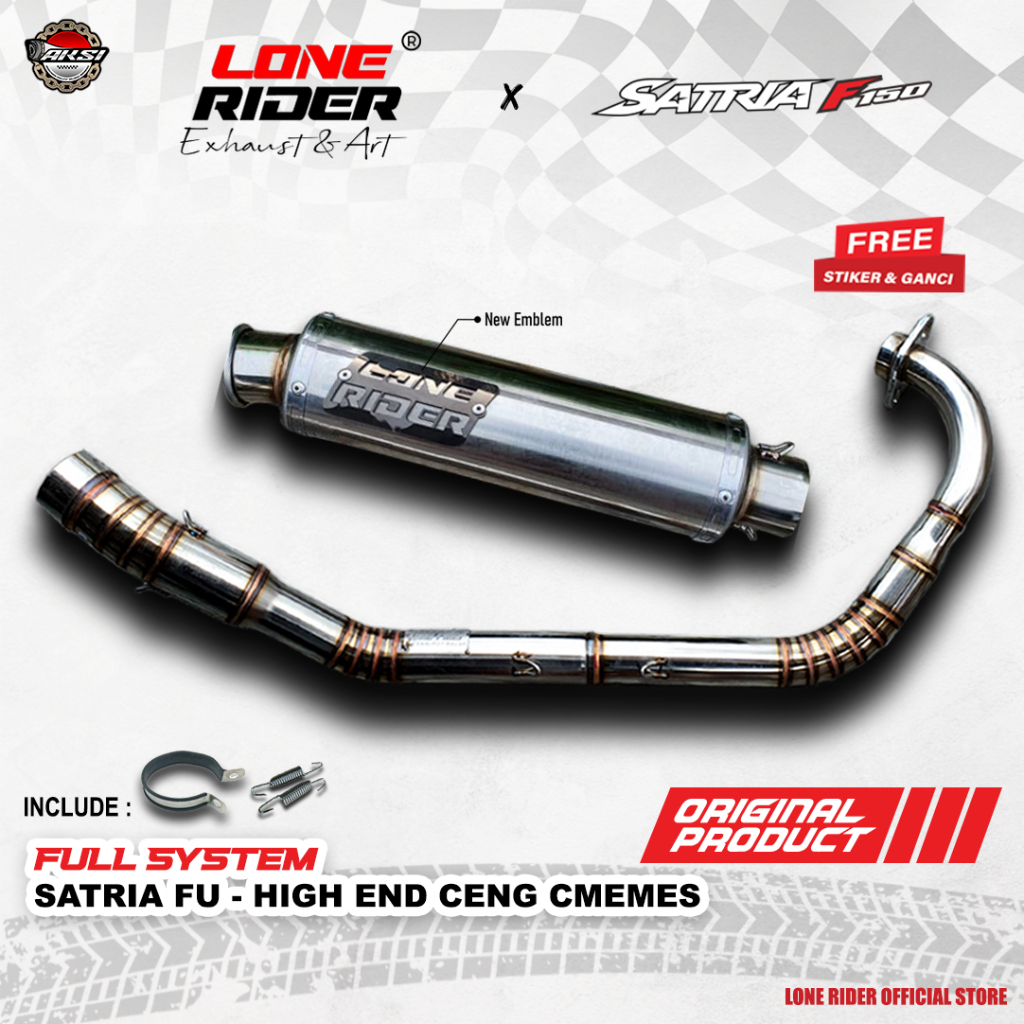ORIGINAL LONE RIDER High End Ceng Satria F150 - Knalpot Racing Lone Rider PNP Satria FU Karbu