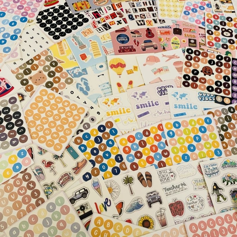 

Sticker Alphabet Stiker AesteticTravel Bujo Decoration By Okashi Store