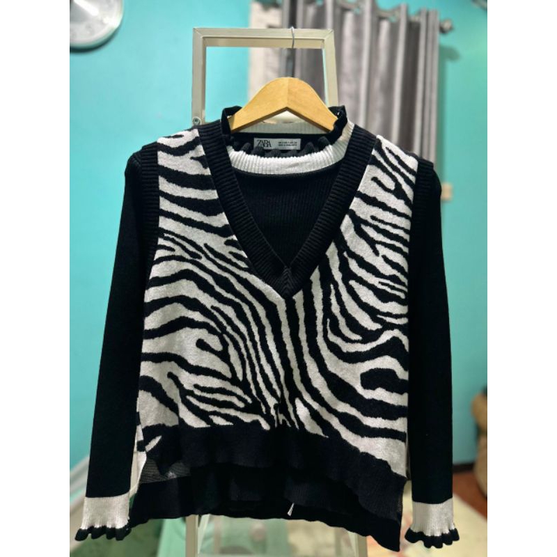 preloved iner + vest Zara