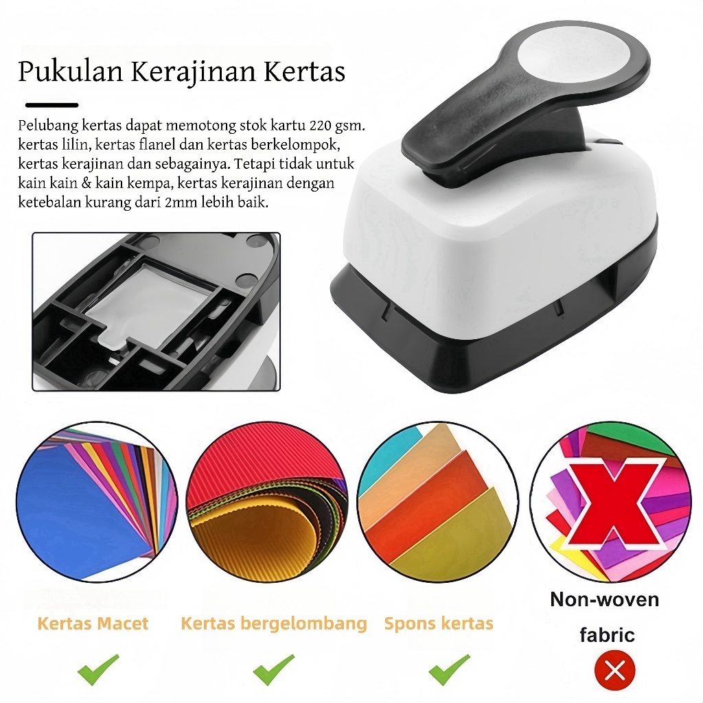 

Puncher Lubang Bulat Kerajinan Kertas untuk Kerajinan Seni Scrapbooking Pembuatan DIY Kartu
