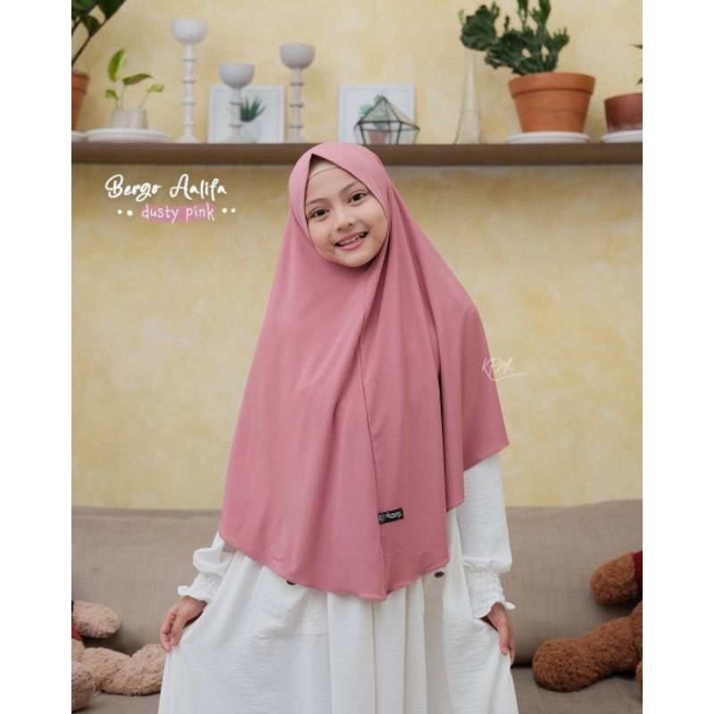 JILBAB BERGO ANAK AALIFA | KFM | JILBAB JERSEY ITY CREPE